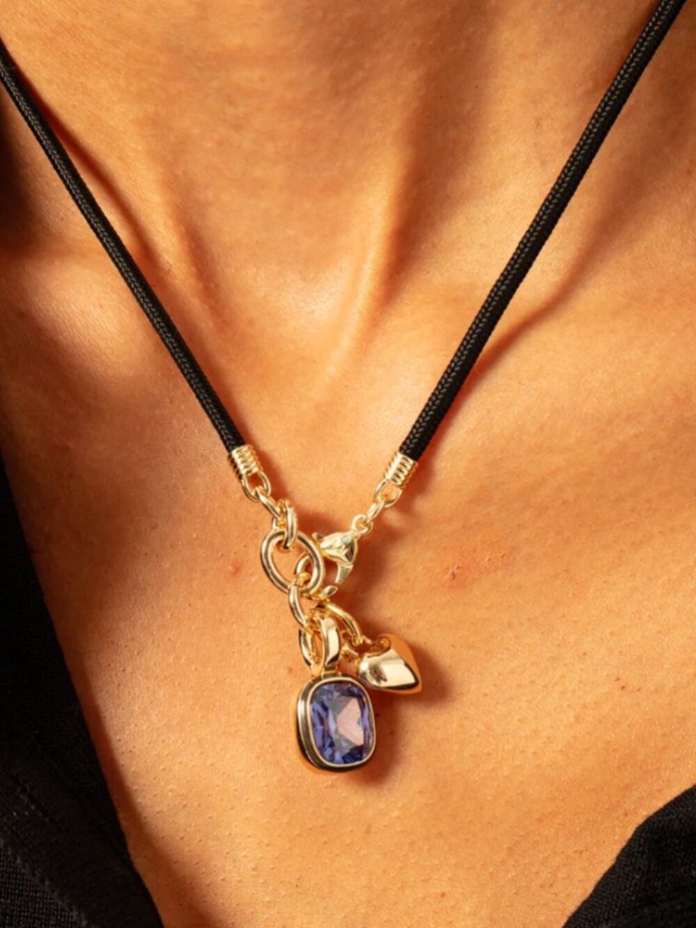 Roxanne Assoulin The Knockout Rock Charm Necklace Tanzanite Purple Wisdom